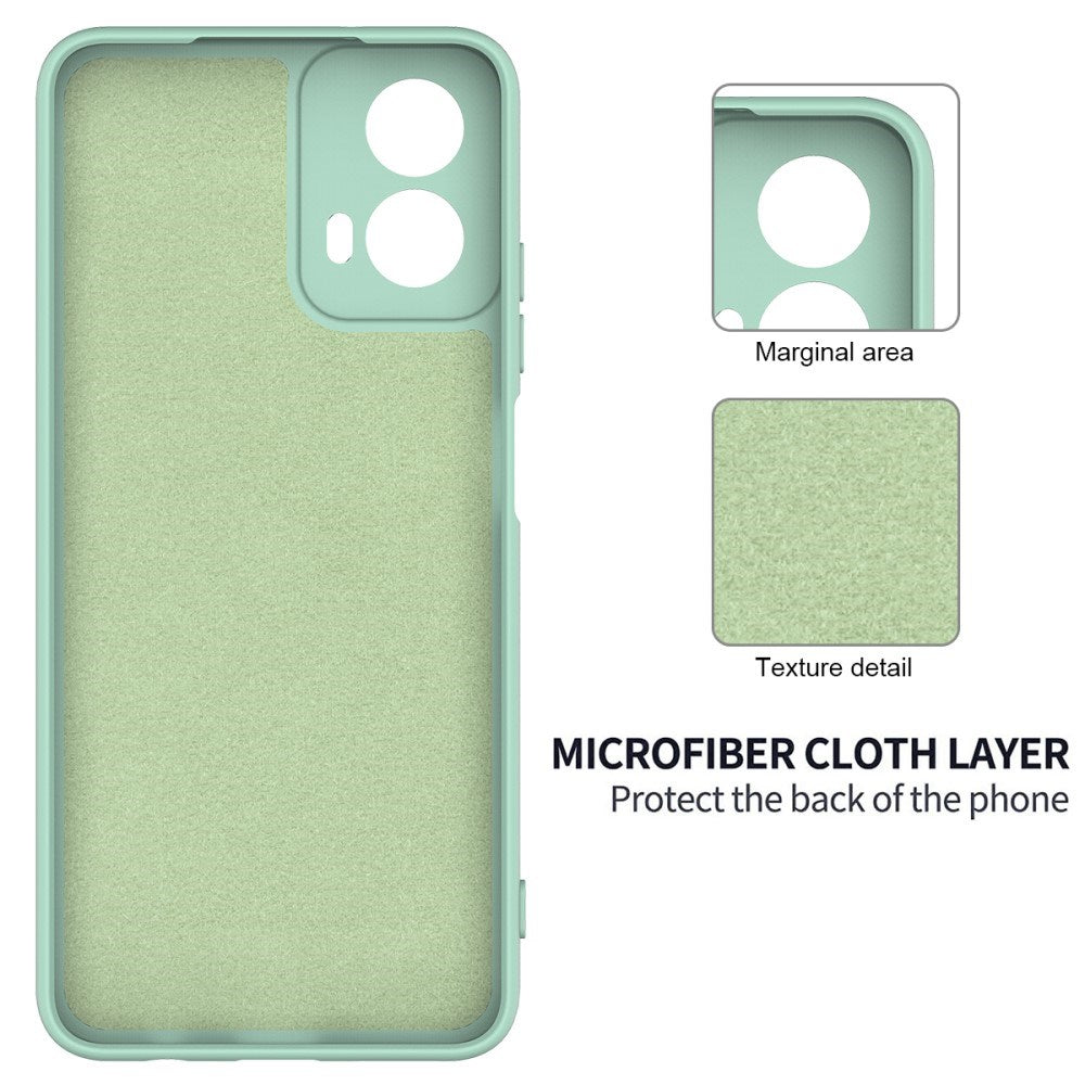 Motorola Moto G34 Liquid Silikone Mobil Cover m. Strop - Grøn