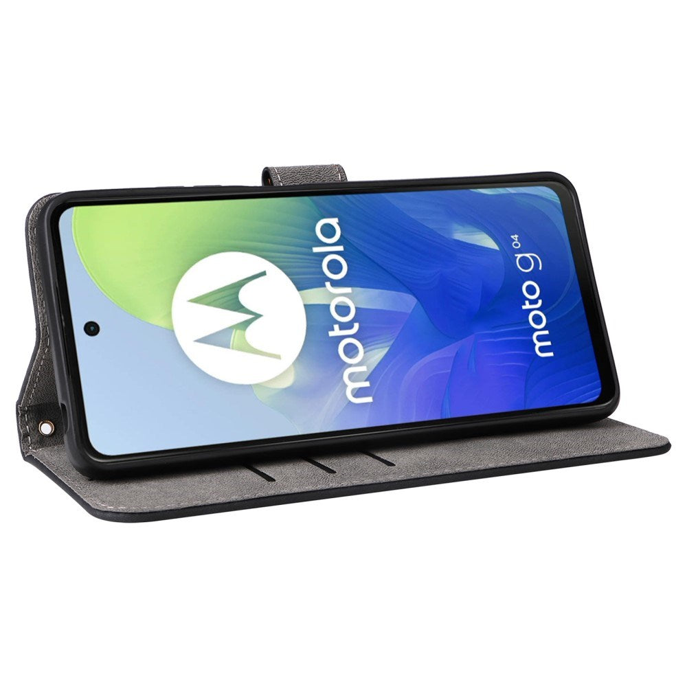 EIDERWOOD Motorola Moto G04 / G24 / G24 Power Læder Mobil Cover m. Pung og Strop - Sort
