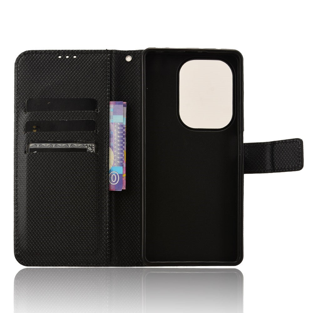 EIDERWOOD Xiaomi Redmi Note 13 Pro (4G) / Poco M6 Pro Læder Mobil Cover m. Strop & Tekstur - Sort