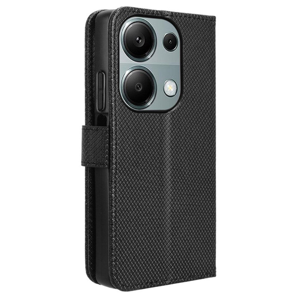 EIDERWOOD Xiaomi Redmi Note 13 Pro (4G) / Poco M6 Pro Læder Mobil Cover m. Strop & Tekstur - Sort