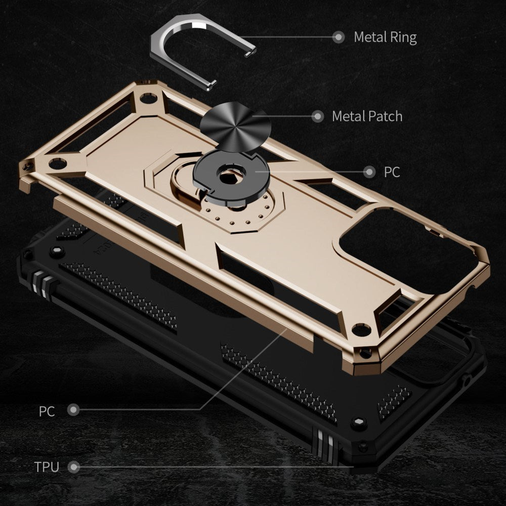 EIDERWOOD Motorola Moto G Play (2024) Håndværker Case m. Magnetisk Kickstand - Guld