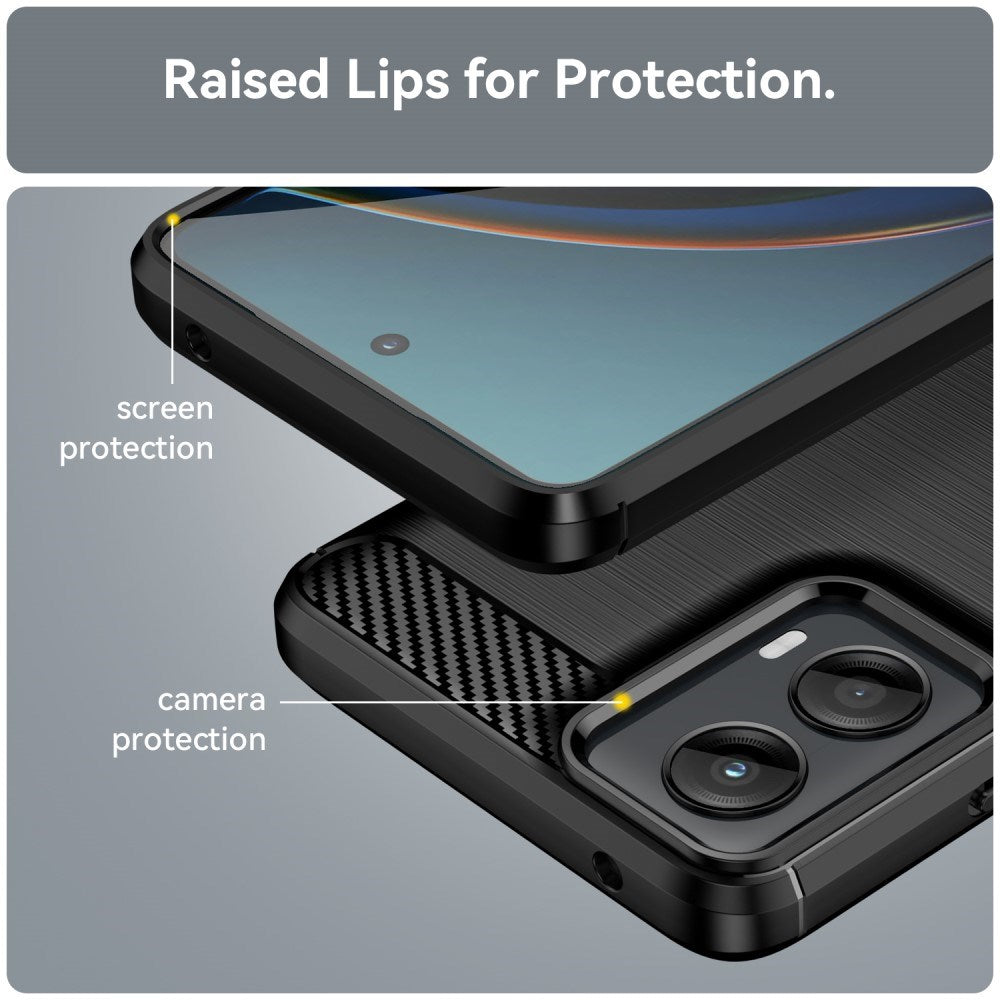 EIDERWOOD Motorola Moto G 5G (2024) Brushed Carbon Mobil Cover - Sort