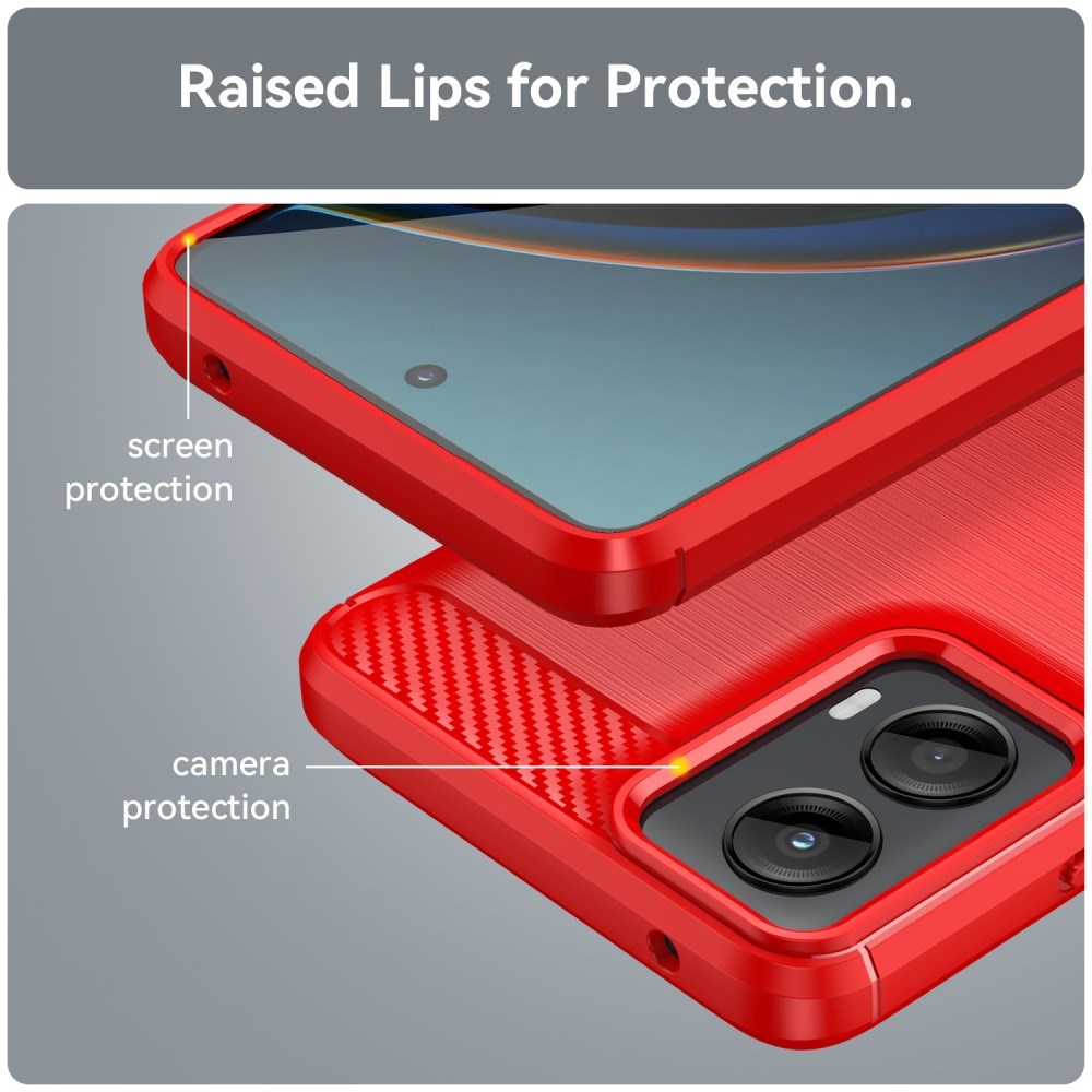 EIDERWOOD Motorola Moto G 5G (2024) Brushed Carbon Mobil Cover - Rød