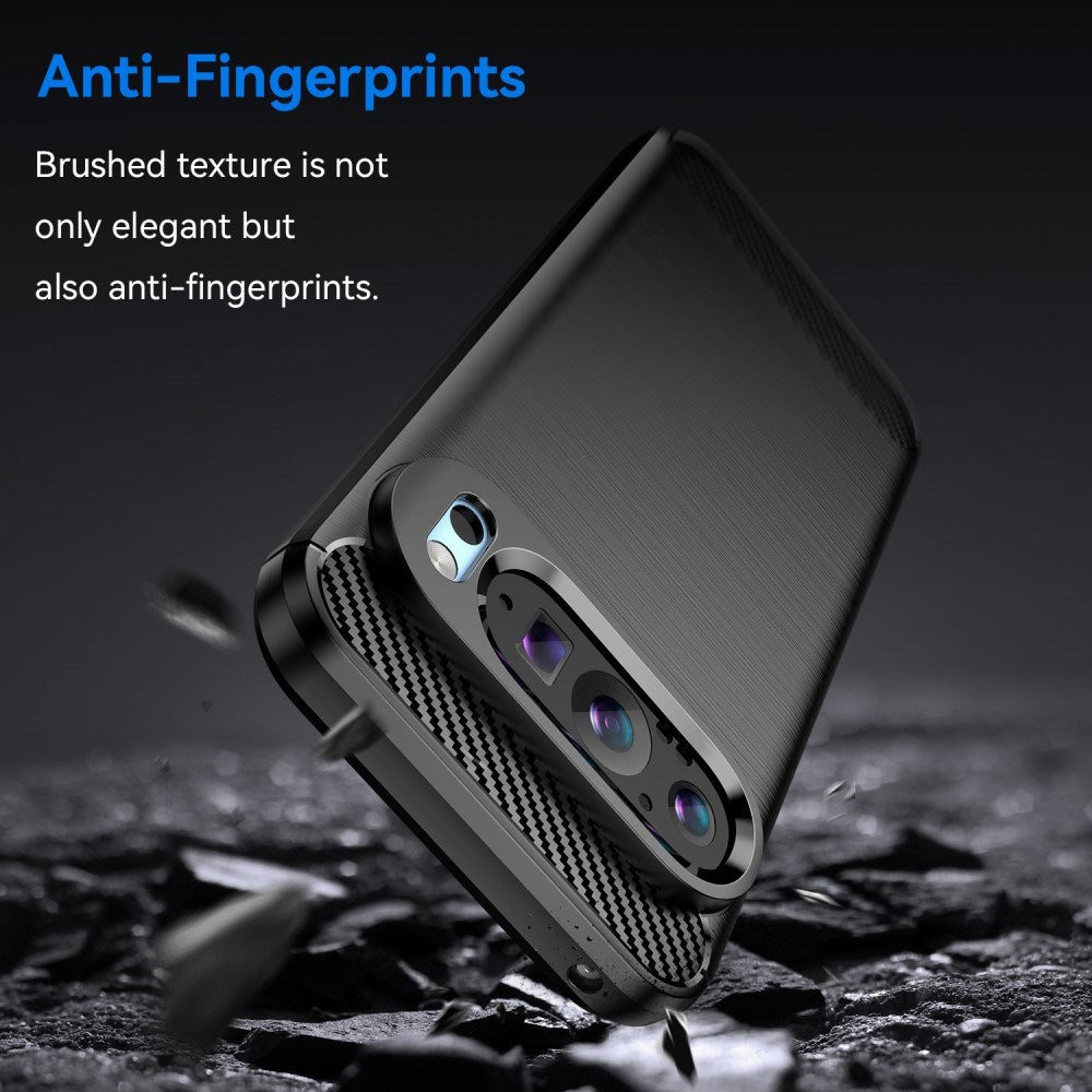 EIDERWOOD Google Pixel 9 / 9 Pro Brushed Carbon Mobil Cover - Sort