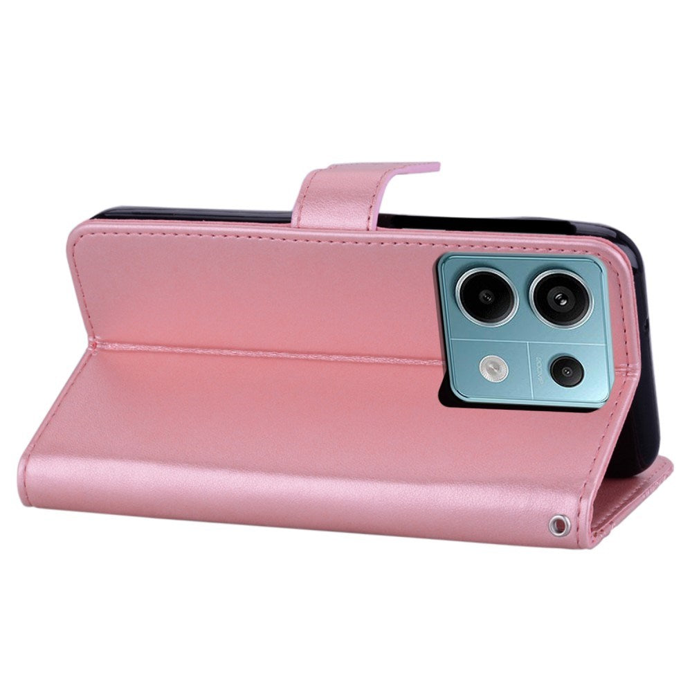 EIDERWOOD Xiaomi Redmi Note 13 Pro 5G / Poco X6 Læder Mobil Cover m. Pung - Ugle & Rhinsten - Rose Gold