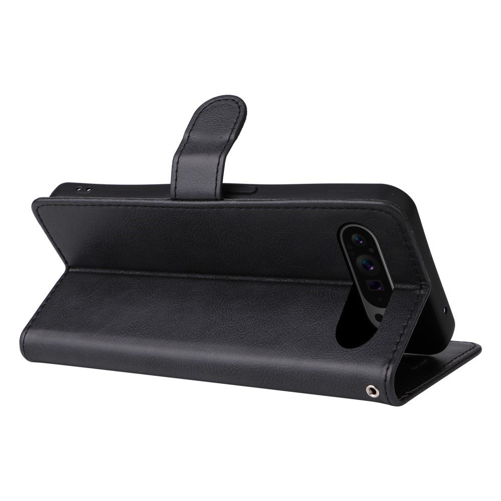 EIDERWOOD Google Pixel 9 Pro XL Læder Mobil Cover m. Pung og Strop - Sort