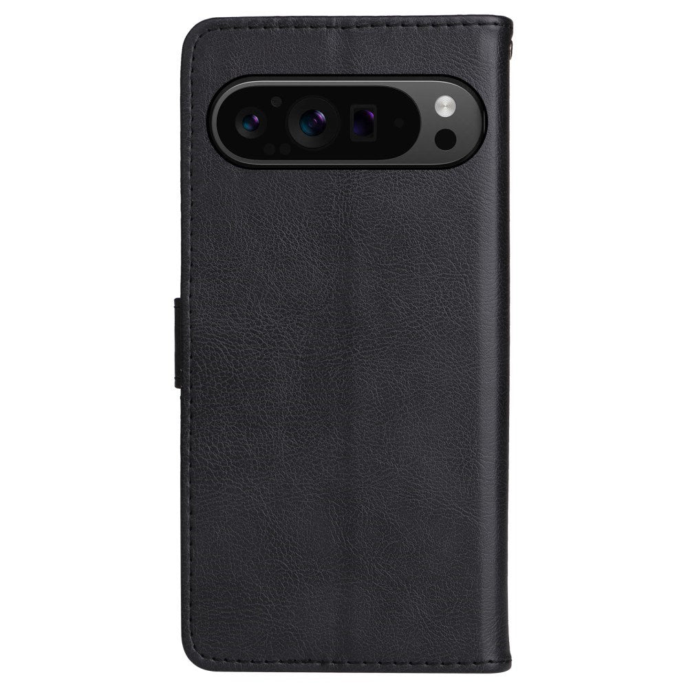 EIDERWOOD Google Pixel 9 Pro XL Læder Mobil Cover m. Pung og Strop - Sort