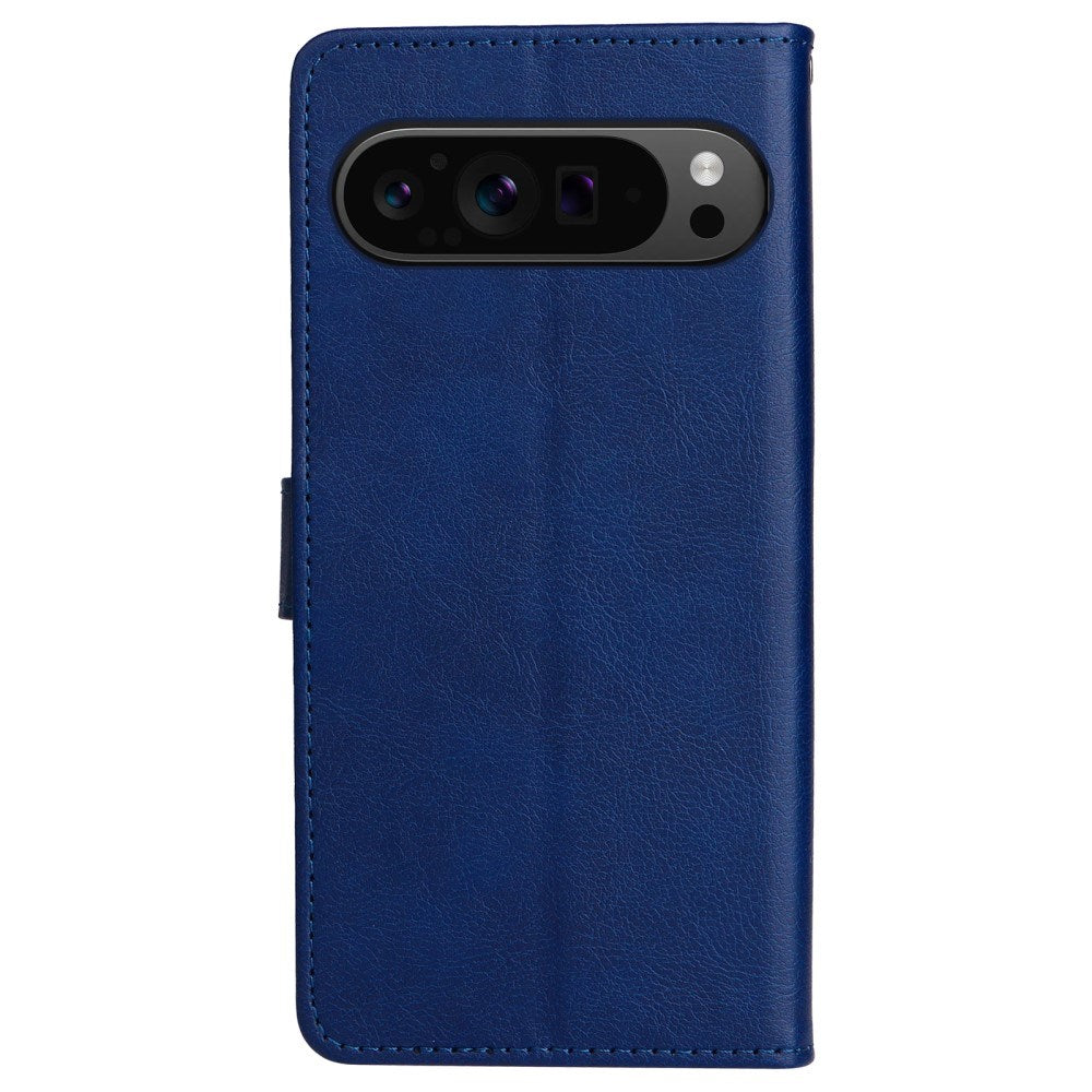 EIDERWOOD Google Pixel 9 Pro XL Læder Mobil Cover m. Pung og Strop - Blå