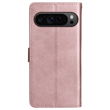 EIDERWOOD Google Pixel 9 Pro XL Læder Mobil Cover m. Pung og Strop - Rose Gold