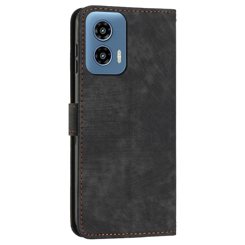 EIDERWOOD Motorola Moto G Play 5G (2024) Læder Mobil Cover m. Pung og Strop - Sort