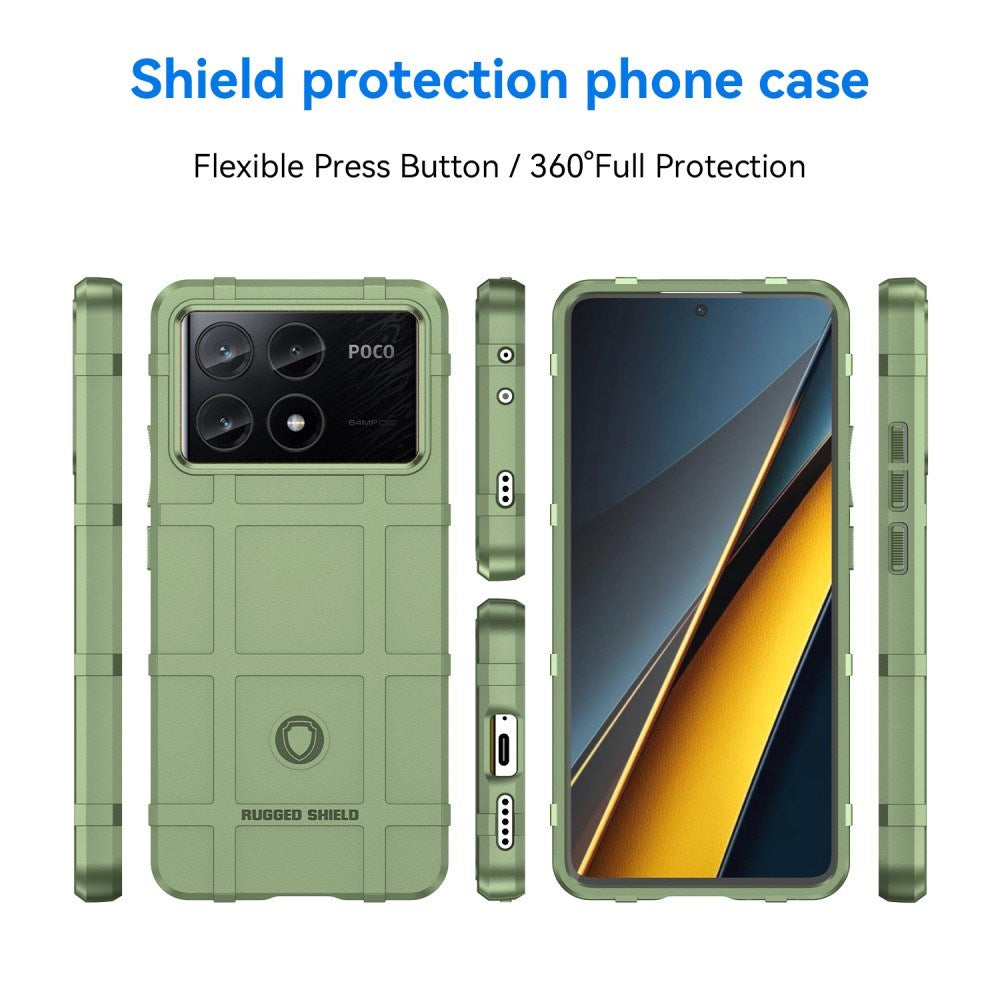 EIDERWOOD Xiaomi Poco X6 Pro Rugged Shield Series Håndværker Mobil Cover - Grøn