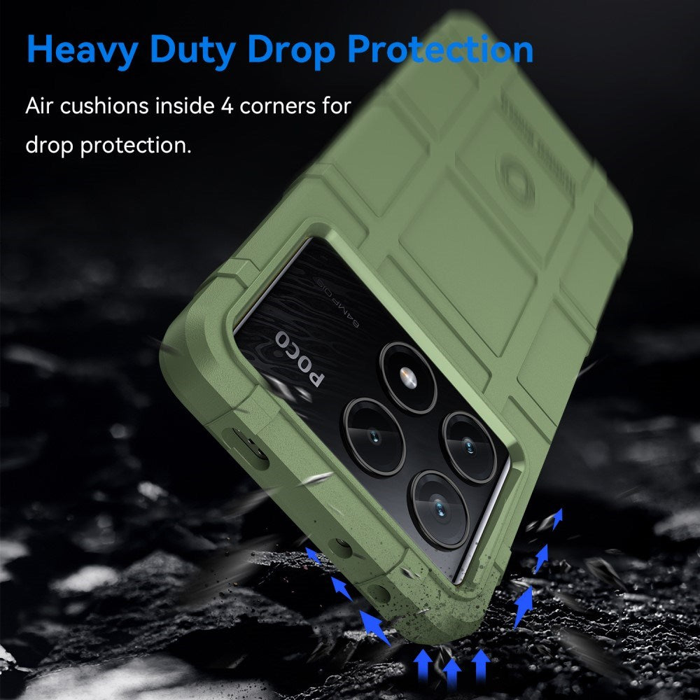 EIDERWOOD Xiaomi Poco X6 Pro Rugged Shield Series Håndværker Mobil Cover - Grøn