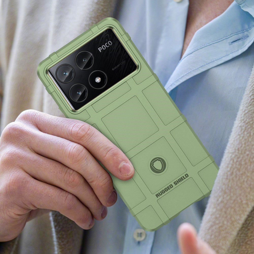 EIDERWOOD Xiaomi Poco X6 Pro Rugged Shield Series Håndværker Mobil Cover - Grøn