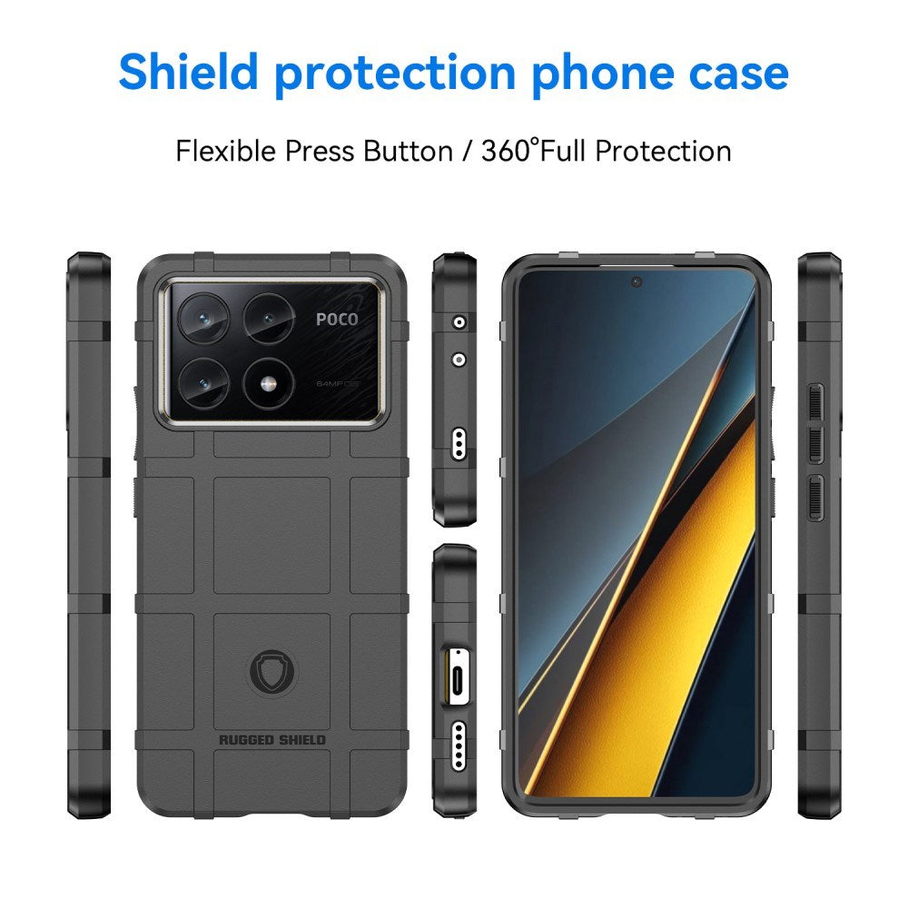 EIDERWOOD Xiaomi Poco X6 Pro Rugged Shield Series Håndværker Mobil Cover - Sort