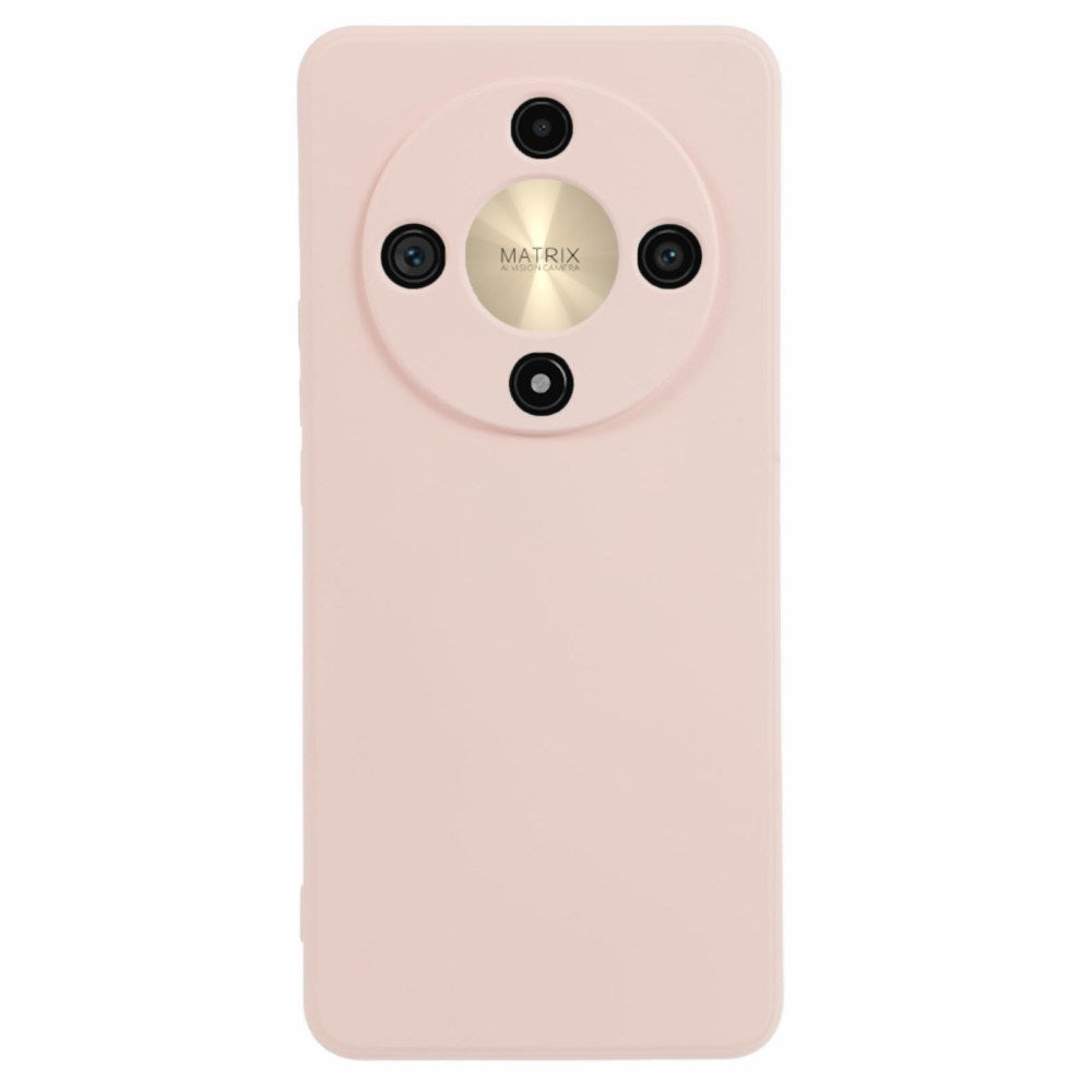 EIDERWOOD Honor Magic6 Lite 5G Cover – Fleksibelt Plast med Fiberforing og Perfekt Kameraudskæring - Lyserød