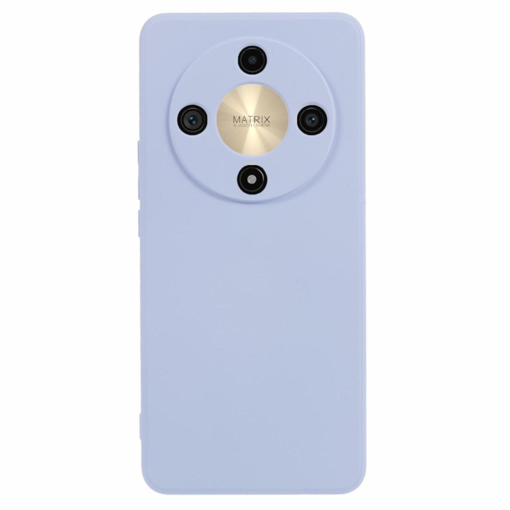 EIDERWOOD Honor Magic6 Lite 5G Cover – Fleksibelt Plast med Fiberforing og Perfekt Kameraudskæring - Lyseblå