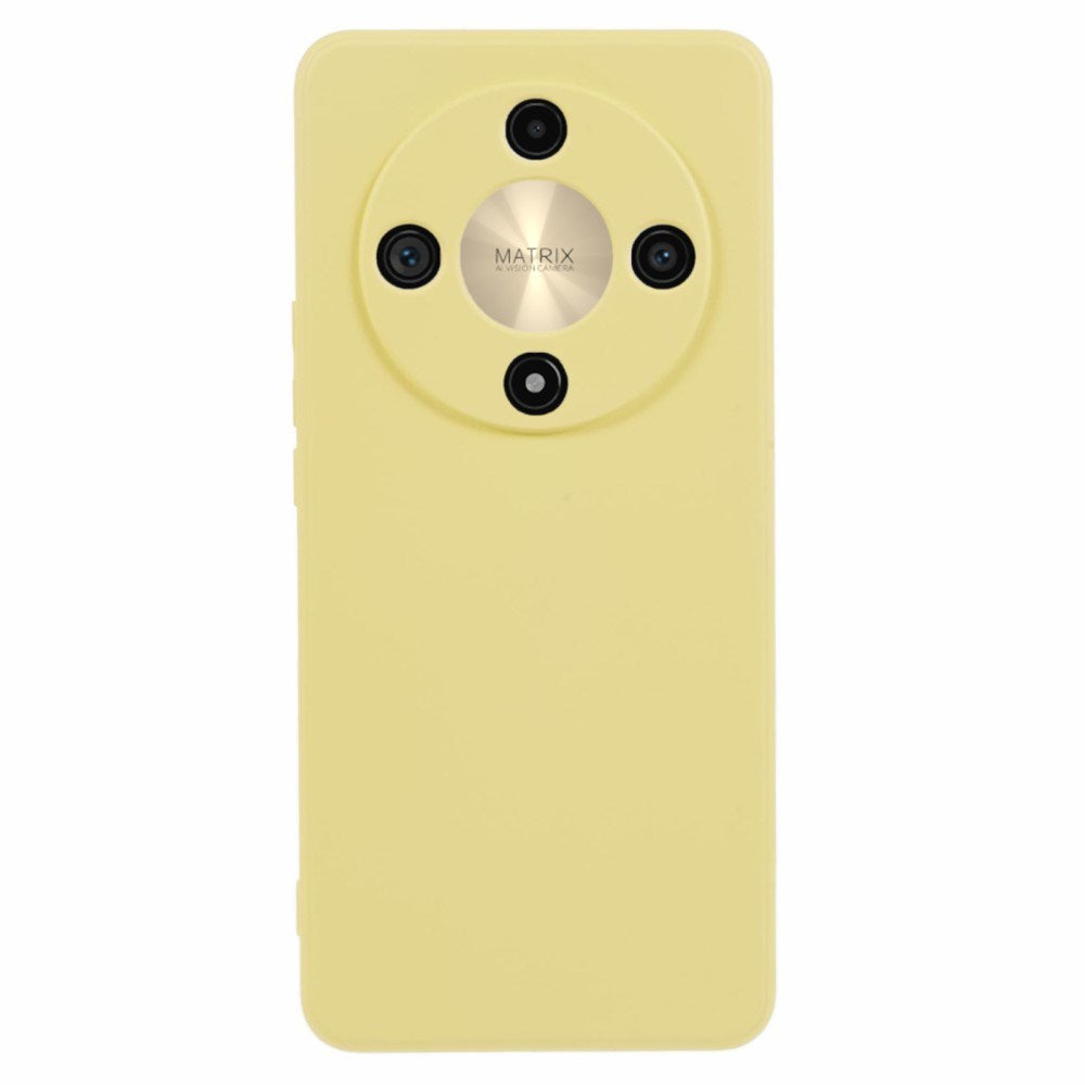 EIDERWOOD Honor Magic6 Lite 5G Cover – Fleksibelt Plast med Fiberforing og Perfekt Kameraudskæring - Gul