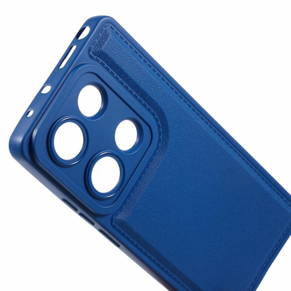 EIDERWOOD Xiaomi Redmi Note 13 Pro (4G) / Poco M6 Pro Fleksibelt Plastik Mobil Cover m. Læderbetrukket Pude - Blå