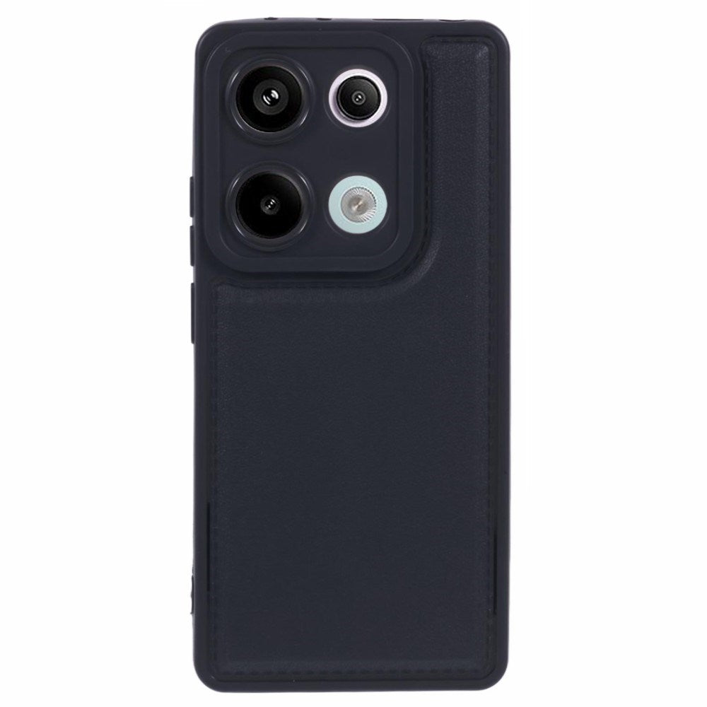EIDERWOOD Xiaomi Redmi Note 13 Pro (4G) / Poco M6 Pro Fleksibelt Plastik Mobil Cover m. Læderbetrukket Pude - Sort