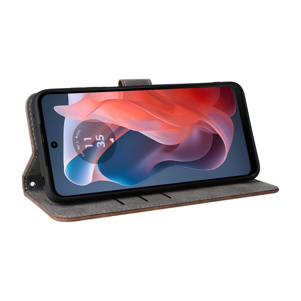 EIDERWOOD Motorola Moto G Play (2024) Læder Mobil Cover m. Pung & Strop - Brun