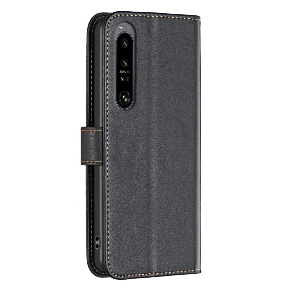 EIDERWOOD Sony Xperia 1 VI Kunst Læder Mobil Cover m. Ståfunktion & Kortholder - Sort