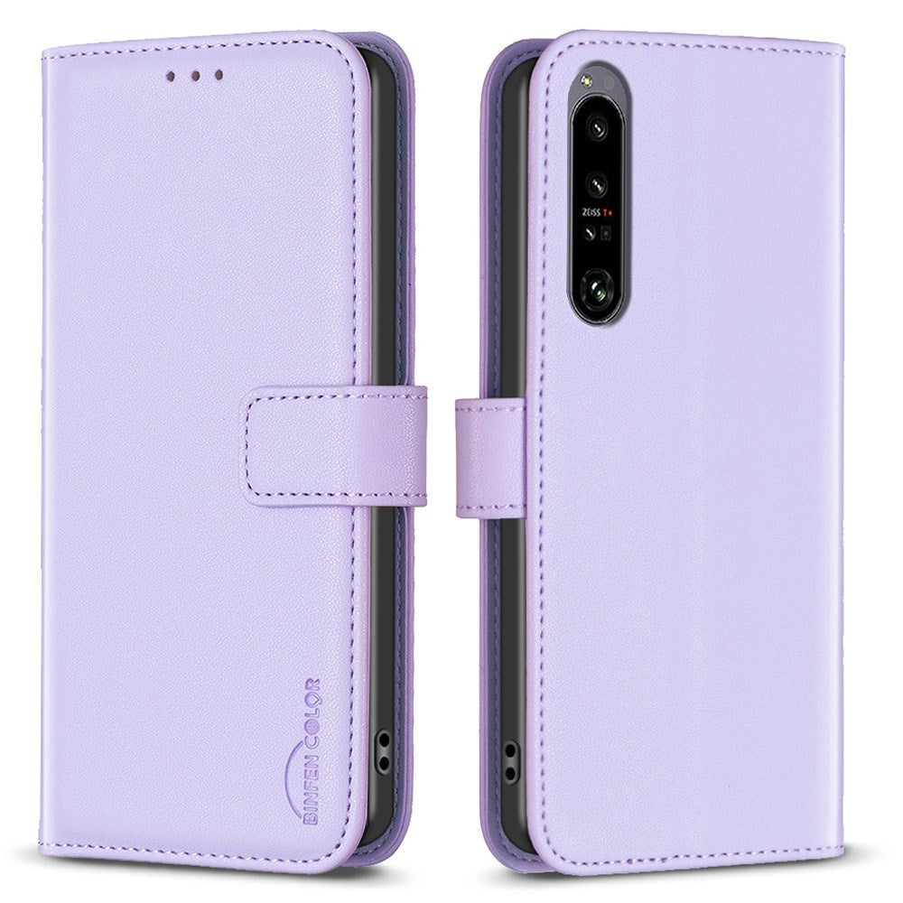 EIDERWOOD Sony Xperia 1 VI Kunst Læder Mobil Cover m. Ståfunktion & Kortholder - Lavendel