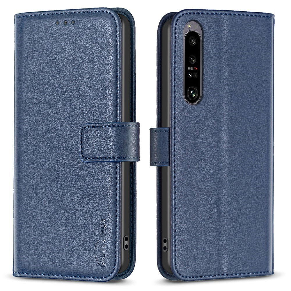 EIDERWOOD Sony Xperia 1 VI Kunst Læder Mobil Cover m. Ståfunktion & Kortholder - Blå