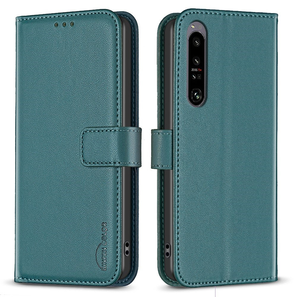 EIDERWOOD Sony Xperia 1 VI Kunst Læder Mobil Cover m. Ståfunktion & Kortholder - Grøn