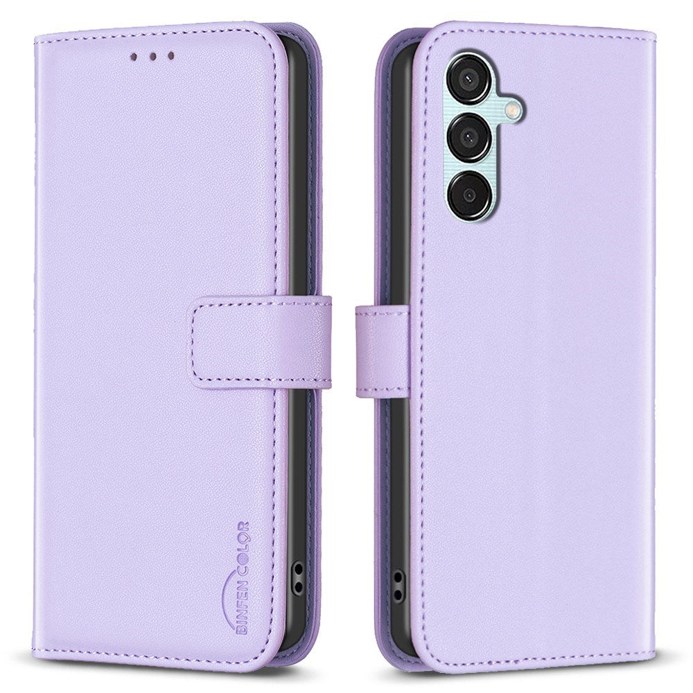 EIDERWOOD Samsung Galaxy M15 (5G) Kunst Læder Mobil Cover m. Ståfunktion & Kortholder - Lavendel