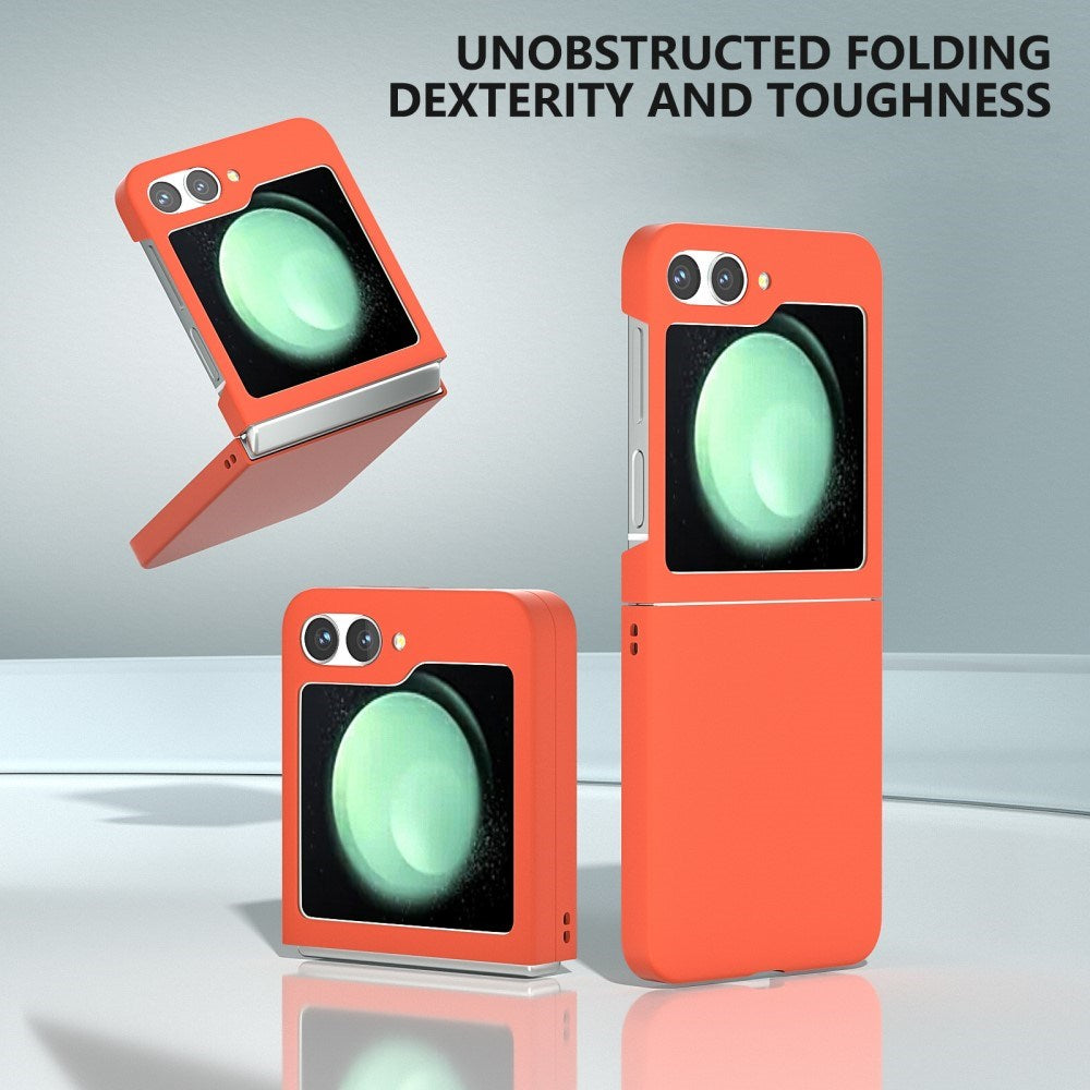 EIDERWOOD Samsung Galaxy Z Flip7 FE / Flip6 Gummibelagt Hård Plastik Mobil Cover - Orange