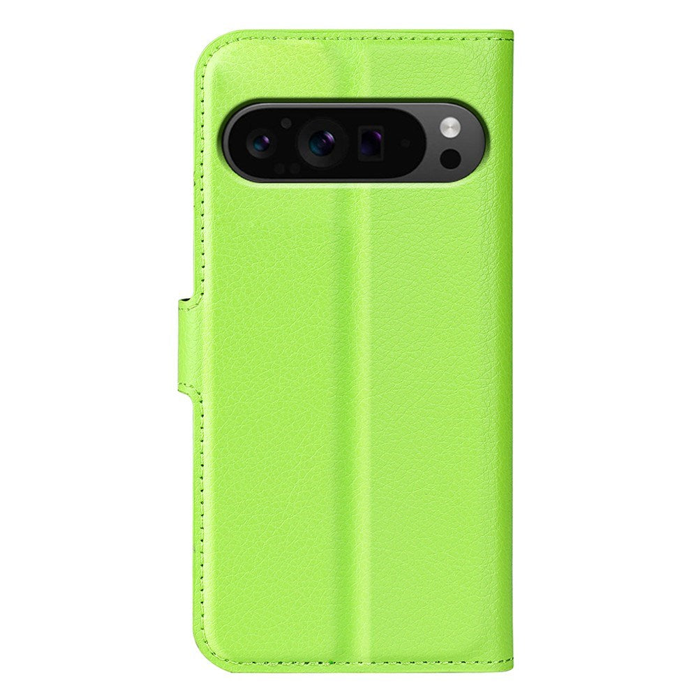 EIDERWOOD Google Pixel 9 Pro XL Litchi Læder Mobil Cover m. Pung - Grøn