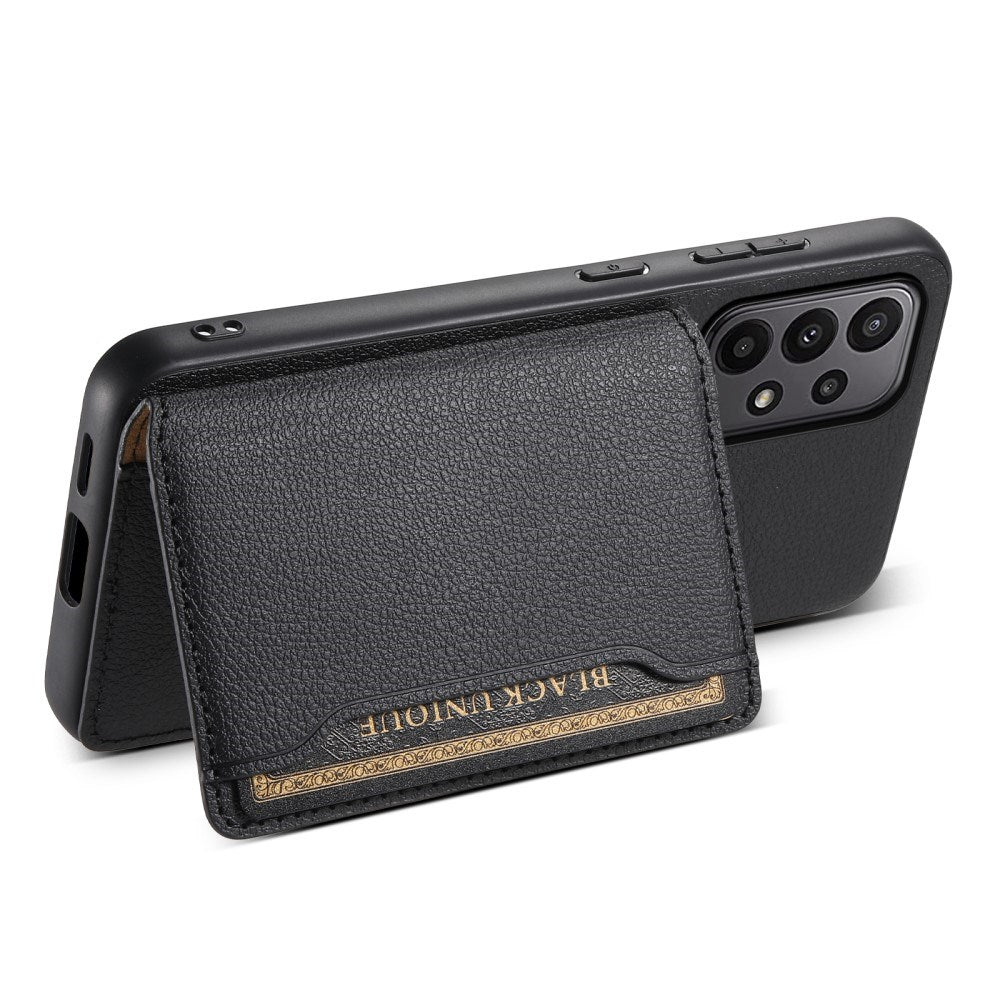 EIDERWOOD Samsung Galaxy A23 / A23 (5G) Hybrid Kunstlæder Mobil Cover m. Kortholder - Sort