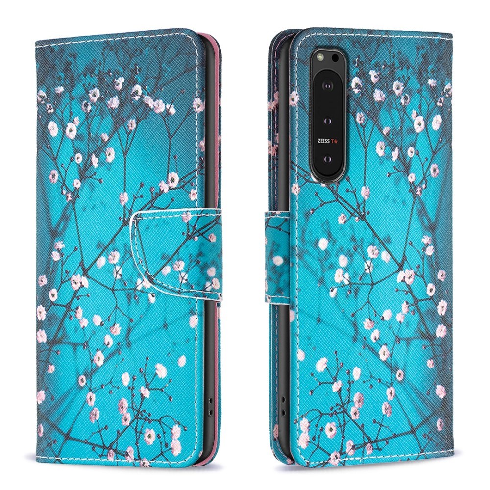 EIDERWOOD Sony Xperia 10 VI Læder Mobil Cover m. Pung & Ståfunktion - Blomstertræ