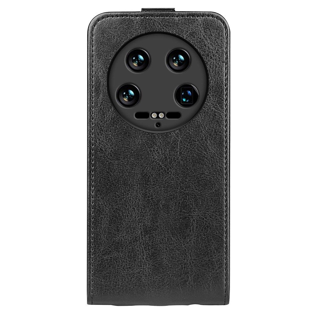 EIDERWOOD Xiaomi 14 Ultra Vertikalt Læder Mobil Cover m. Kortholder - Sort