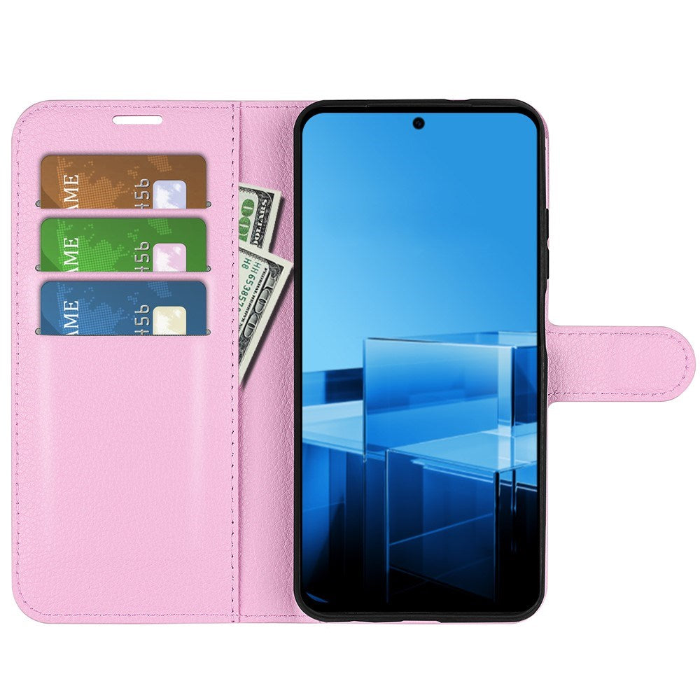 EIDERWOOD Asus Zenfone 11 Ultra Litchi Læder Mobil Cover m. Pung - Pink