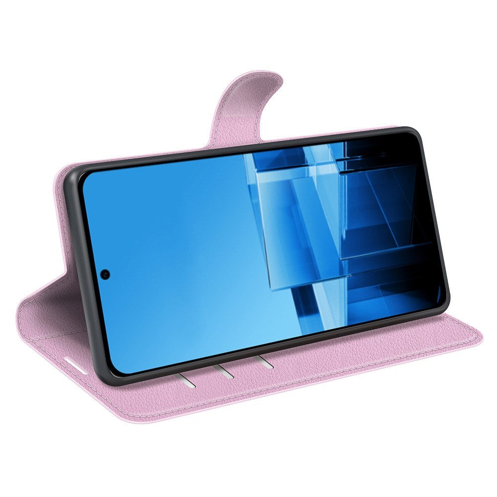 EIDERWOOD Asus Zenfone 11 Ultra Litchi Læder Mobil Cover m. Pung - Pink