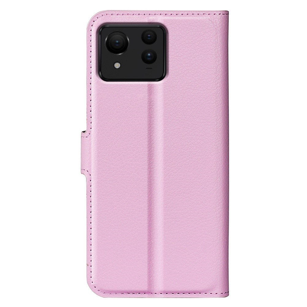 EIDERWOOD Asus Zenfone 11 Ultra Litchi Læder Mobil Cover m. Pung - Pink