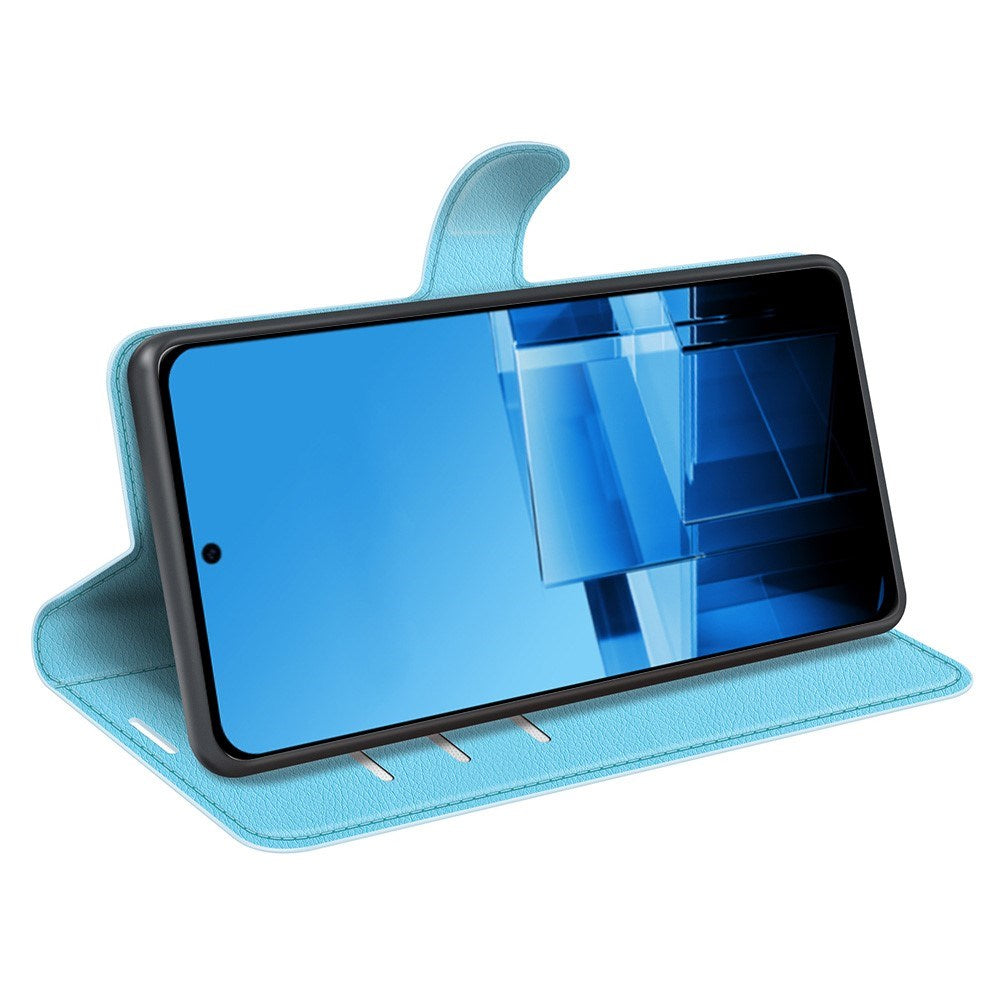 EIDERWOOD Asus Zenfone 11 Ultra Litchi Læder Mobil Cover m. Pung - Blå