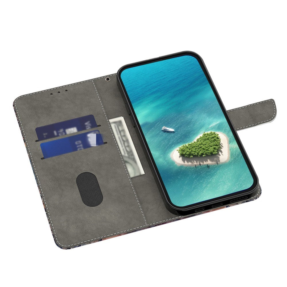 EIDERWOOD Google Pixel 9 Pro XL Læder Mobil Cover m. Pung & Ståfunktion - Sommerfugl