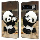 EIDERWOOD Google Pixel 9 Pro XL Læder Mobil Cover m. Pung & Ståfunktion - Panda