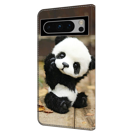 EIDERWOOD Google Pixel 9 Pro XL Læder Mobil Cover m. Pung & Ståfunktion - Panda