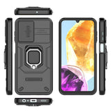 EIDERWOOD Samsung Galaxy M15 (5G) Håndværker Mobil Cover m. Magnetisk Kickstand & Cam Slider - Sort