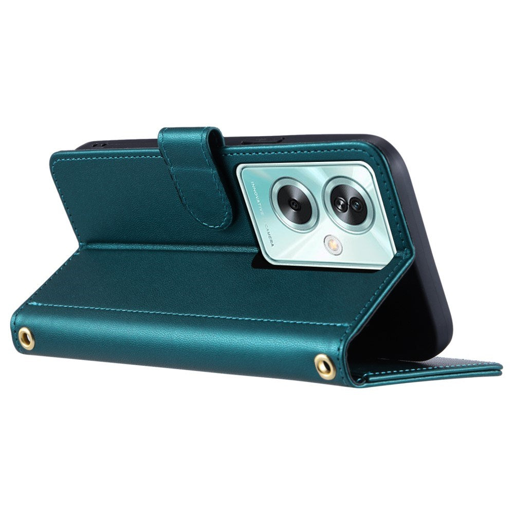 EIDERWOOD OnePlus Nord N30 SE (5G) / Oppo A79 (5G) / A2 (5G) Læder Mobil Cover m. Strop & Crossbody Taske Funktion - Grøn