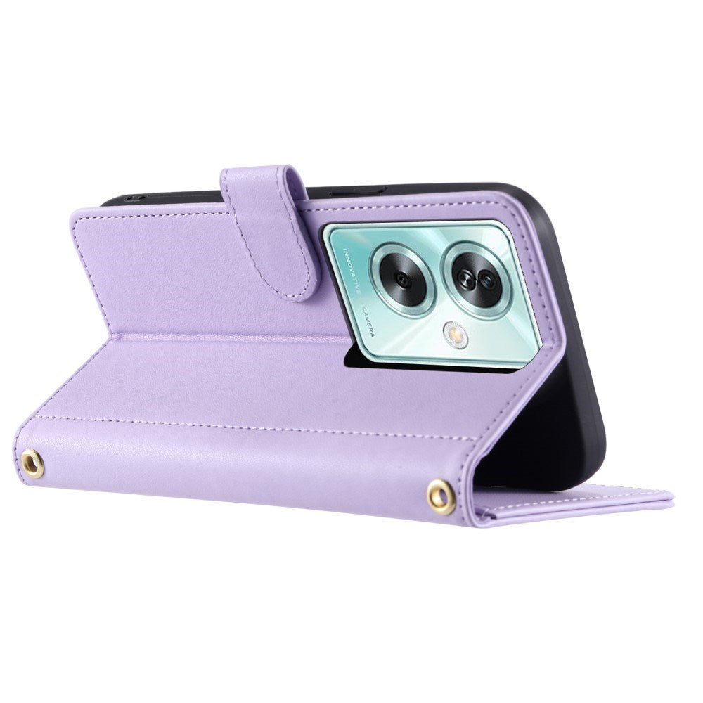 EIDERWOOD OnePlus Nord N30 SE (5G) / Oppo A79 (5G) / A2 (5G) Læder Mobil Cover m. Strop & Crossbody Taske Funktion - Lilla