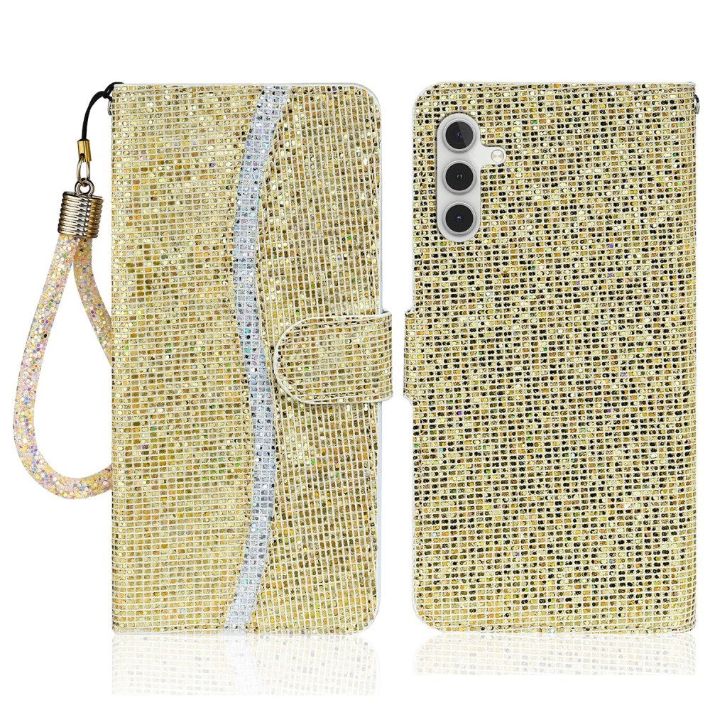 EIDERWOOD Samsung Galaxy S24 / S25 Glimmer Flip Cover inkl. Kortholder og Ståfunktion - Guld