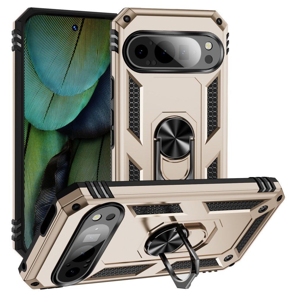 EIDERWOOD Google Pixel 9 / 9 Pro Håndværker Case m. Magnetisk Kickstand - Guld