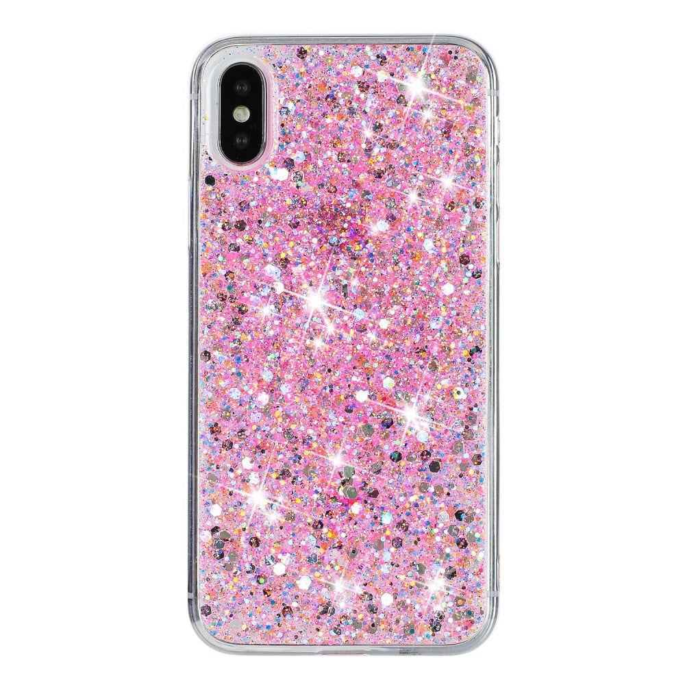 EIDERWOOD iPhone X / XS Glitter Mobil Cover - Lyserød