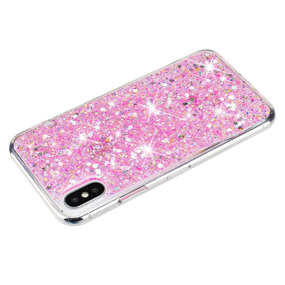 EIDERWOOD iPhone X / XS Glitter Mobil Cover - Lyserød