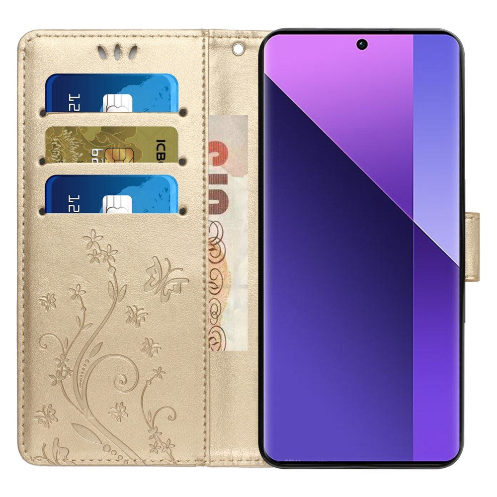 EIDERWOOD Google Pixel 9 / 9 Pro Sommerfugle Læder Mobil Cover m. Pung - Guld
