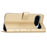 EIDERWOOD Google Pixel 9 / 9 Pro Sommerfugle Læder Mobil Cover m. Pung - Guld